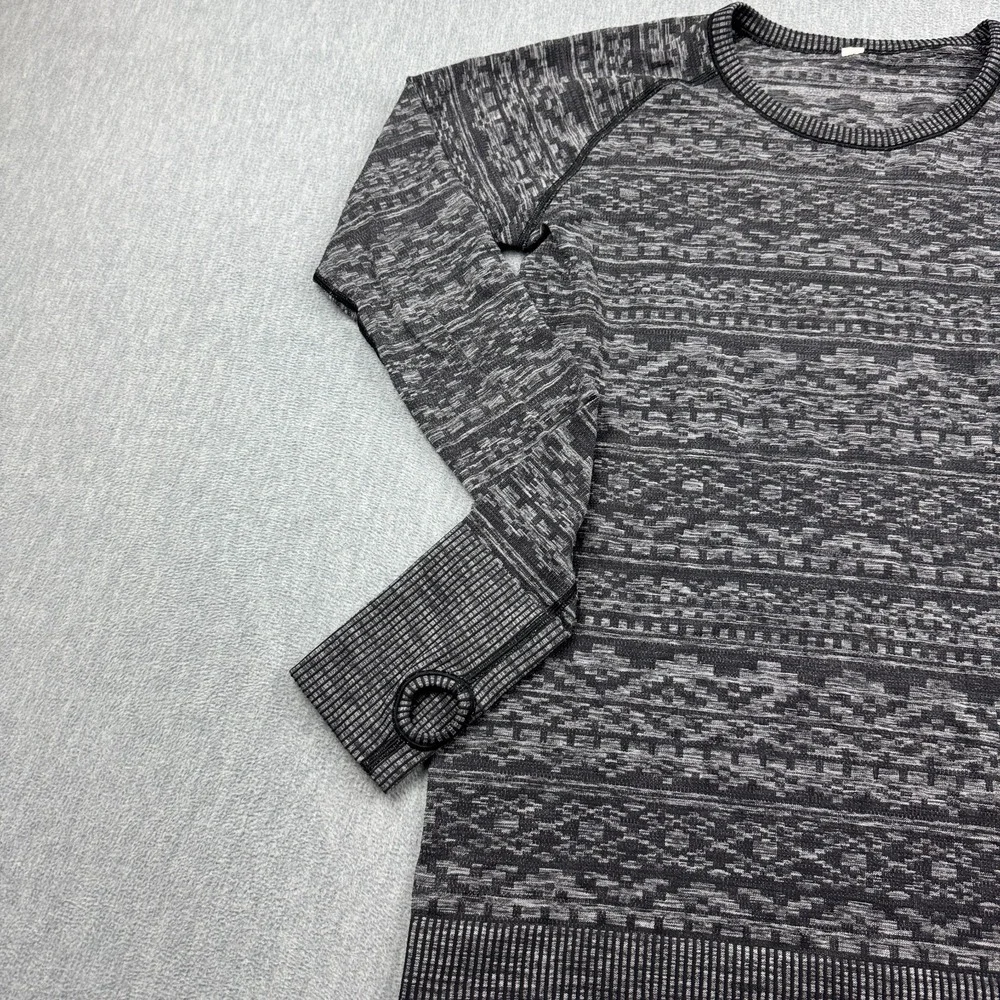Lululemon Pullover Womens 12 Gray Rest Less Long Sleeve Shirt Activewear Workout